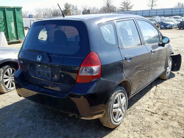 JHMGD37458S065664 - 2008 HONDA FIT BLACK photo 4