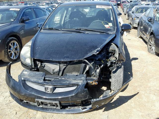 JHMGD37458S065664 - 2008 HONDA FIT BLACK photo 9