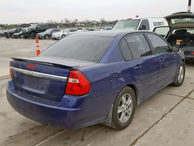 1G1ZT54825F289696 - 2005 CHEVROLET MALIBU LS BLUE photo 4
