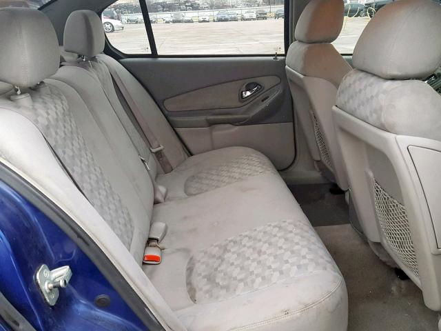 1G1ZT54825F289696 - 2005 CHEVROLET MALIBU LS BLUE photo 6