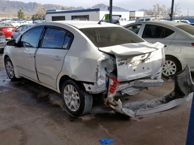 3N1AB6AP3CL671458 - 2012 NISSAN SENTRA 2.0 WHITE photo 3