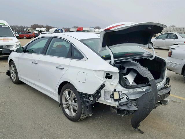 5NPE34AF4JH608244 - 2018 HYUNDAI SONATA SPO WHITE photo 3