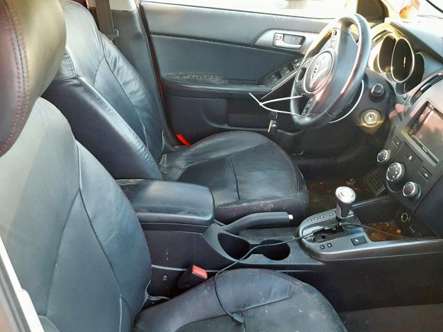 KNAFW4A38A5311234 - 2010 KIA FORTE SX ORANGE photo 5