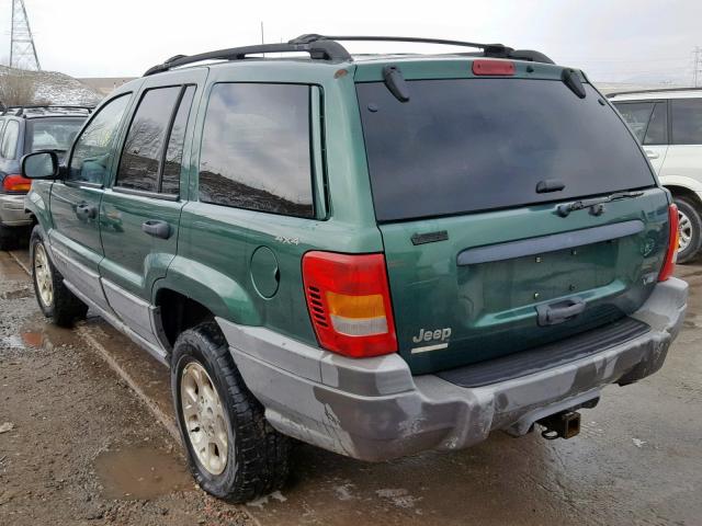 1J4GW48N1YC168934 - 2000 JEEP GRAND CHER GREEN photo 3