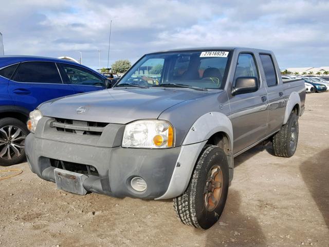 1N6ED27T41C363629 - 2001 NISSAN FRONTIER C GRAY photo 2