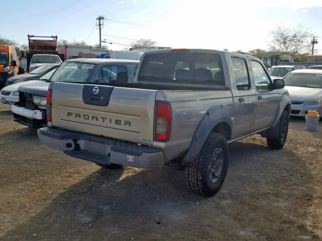 1N6ED27T41C363629 - 2001 NISSAN FRONTIER C GRAY photo 4