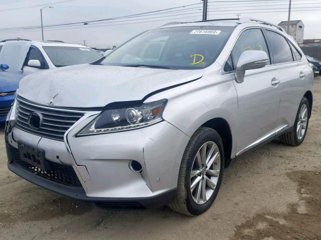 2T2BC1BA9FC004098 - 2015 LEXUS RX 450H GRAY photo 2