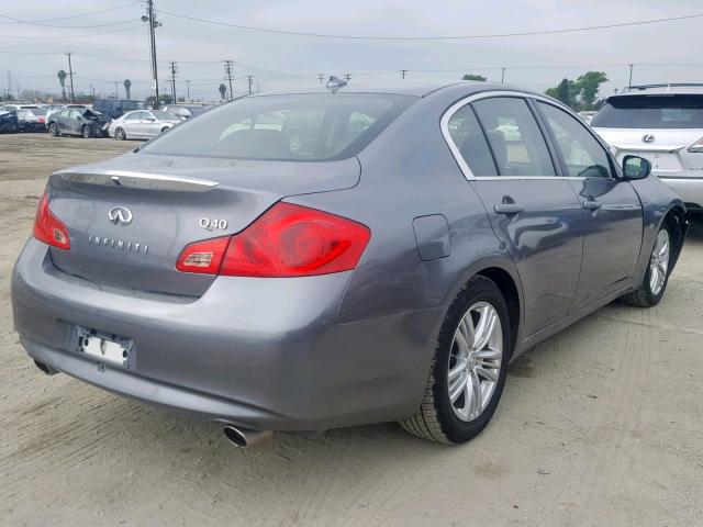 JN1CV6AP4FM502964 - 2015 INFINITI Q40 GRAY photo 4