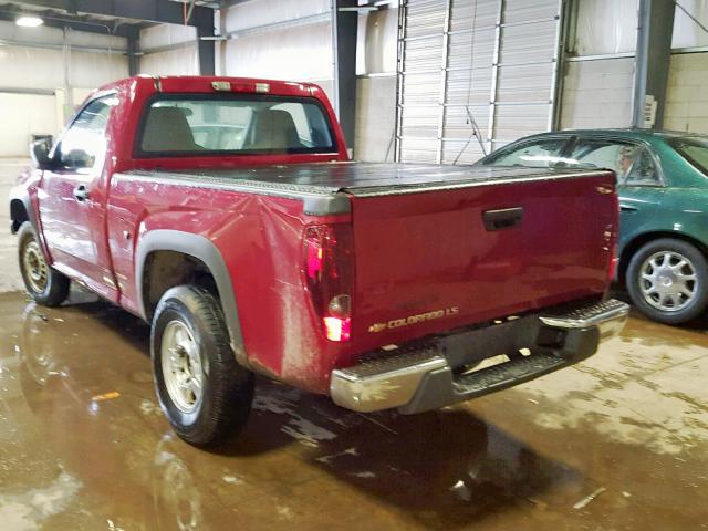 1GCDT146058130656 - 2005 CHEVROLET COLORADO MAROON photo 3