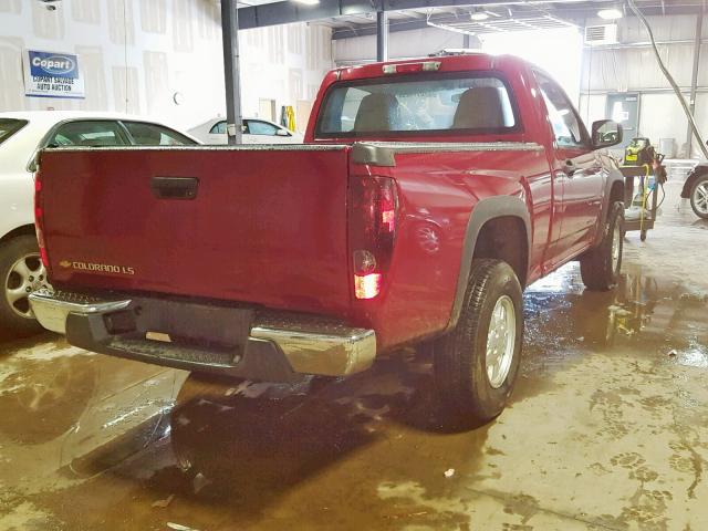 1GCDT146058130656 - 2005 CHEVROLET COLORADO MAROON photo 4