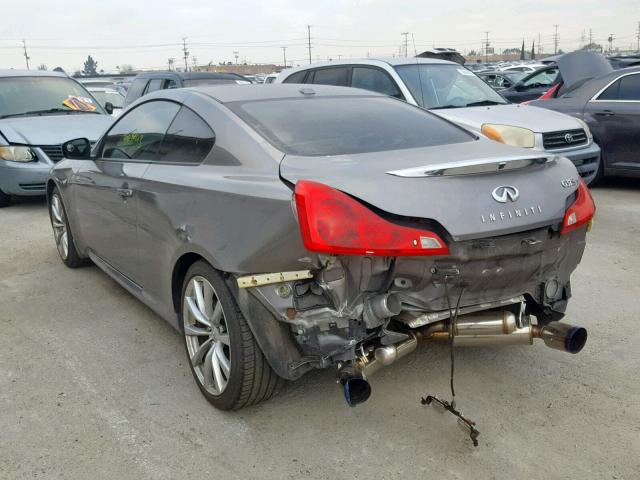 JNKCV64E58M106289 - 2008 INFINITI G37 BASE GRAY photo 3