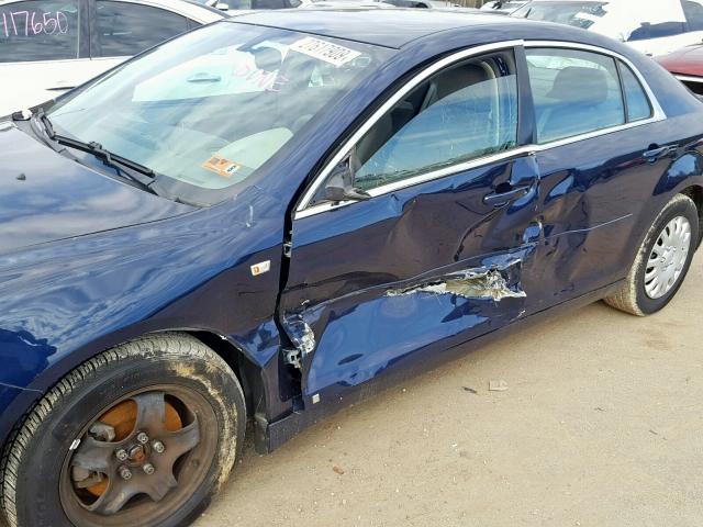 1G1ZG57B084286534 - 2008 CHEVROLET MALIBU LS BLUE photo 9