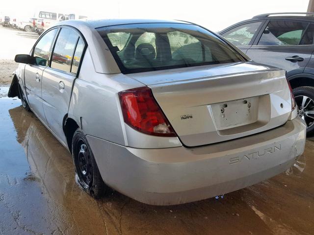1G8AJ55F27Z119194 - 2007 SATURN ION LEVEL SILVER photo 3