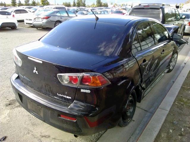 JA32U1FU9AU024982 - 2010 MITSUBISHI LANCER DE BLACK photo 4