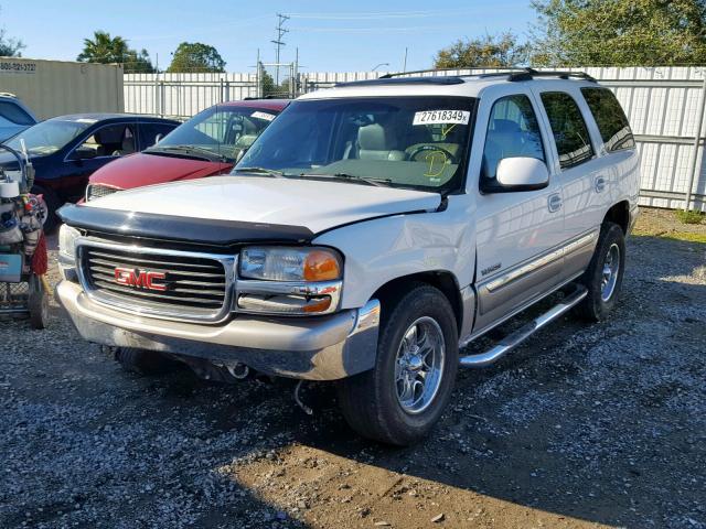 1GKEC13T9YJ204864 - 2000 GMC YUKON WHITE photo 2