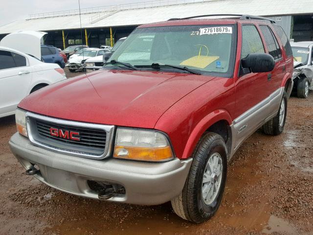 1GKDT13W712191778 - 2001 GMC JIMMY RED photo 2