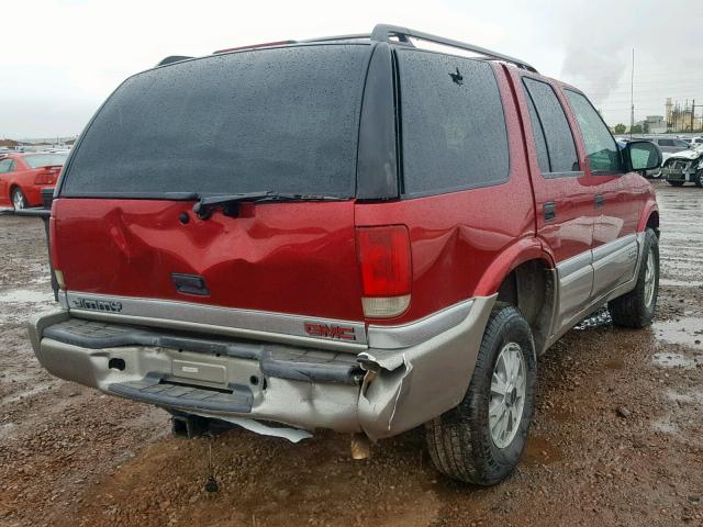 1GKDT13W712191778 - 2001 GMC JIMMY RED photo 4