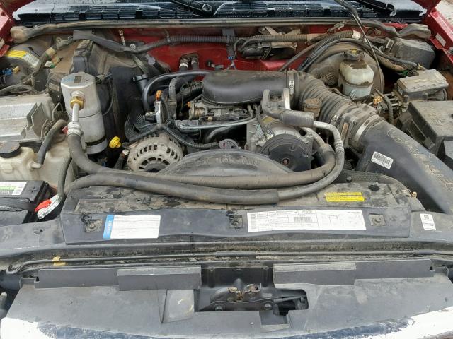 1GKDT13W712191778 - 2001 GMC JIMMY RED photo 7