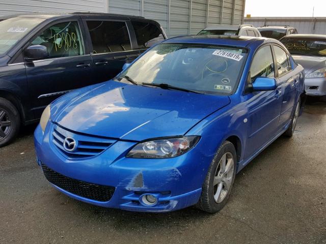 JM1BK123441173990 - 2004 MAZDA 3 S BLUE photo 2