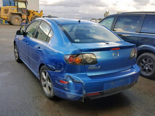 JM1BK123441173990 - 2004 MAZDA 3 S BLUE photo 3