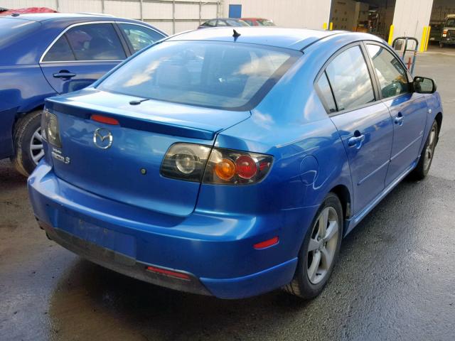 JM1BK123441173990 - 2004 MAZDA 3 S BLUE photo 4