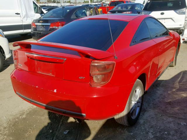 JTDDR32T340176059 - 2004 TOYOTA CELICA GT RED photo 4