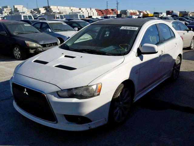 JA32Y6HV5AU002114 - 2010 MITSUBISHI LANCER RAL WHITE photo 2