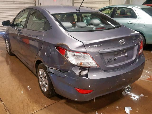 KMHCT4AE0HU268410 - 2017 HYUNDAI ACCENT SE GRAY photo 3