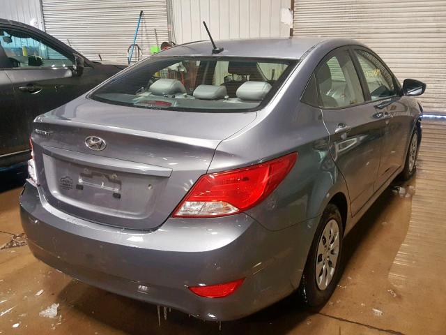 KMHCT4AE0HU268410 - 2017 HYUNDAI ACCENT SE GRAY photo 4