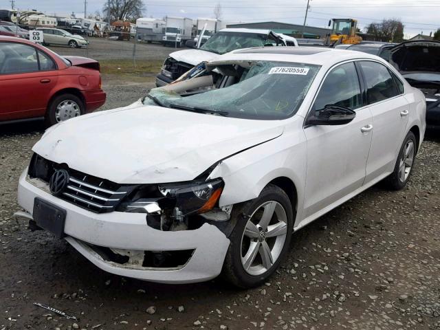 1VWBN7A36CC062515 - 2012 VOLKSWAGEN PASSAT SE WHITE photo 2