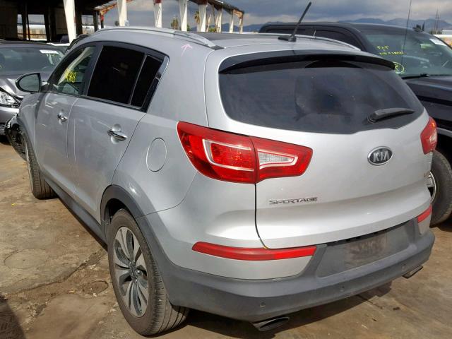 KNDPC3A65B7117349 - 2011 KIA SPORTAGE E SILVER photo 3