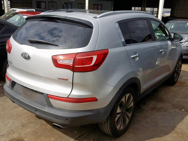 KNDPC3A65B7117349 - 2011 KIA SPORTAGE E SILVER photo 4