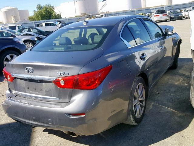 JN1BV7AP3FM332047 - 2015 INFINITI Q50 BASE GRAY photo 4