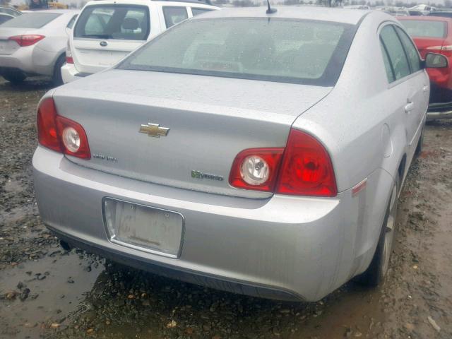 1G1ZF57559F123817 - 2009 CHEVROLET MALIBU HYB 银色 照片 4