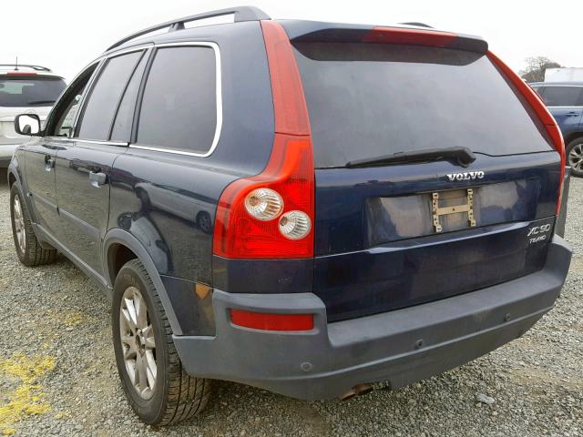 YV1CZ91H141096274 - 2004 VOLVO XC90 T6 BLUE photo 3