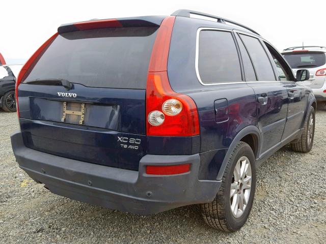 YV1CZ91H141096274 - 2004 VOLVO XC90 T6 BLUE photo 4