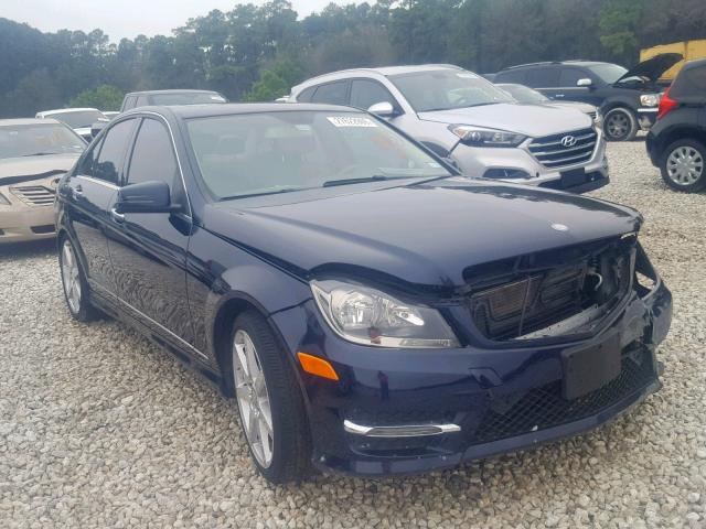 WDDGF4HB0EG241975 - 2014 MERCEDES-BENZ C 250 BLUE photo 1