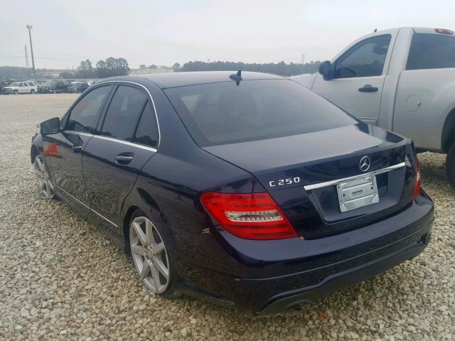 WDDGF4HB0EG241975 - 2014 MERCEDES-BENZ C 250 BLUE photo 3