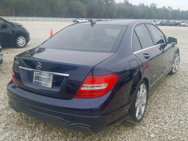 WDDGF4HB0EG241975 - 2014 MERCEDES-BENZ C 250 BLUE photo 4