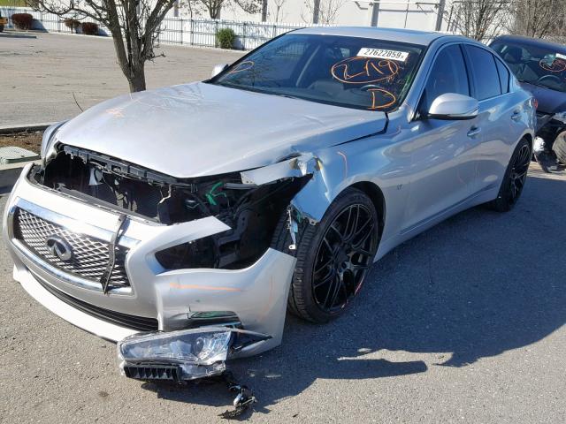 JN1BV7AP3EM687444 - 2014 INFINITI Q50 BASE SILVER photo 2