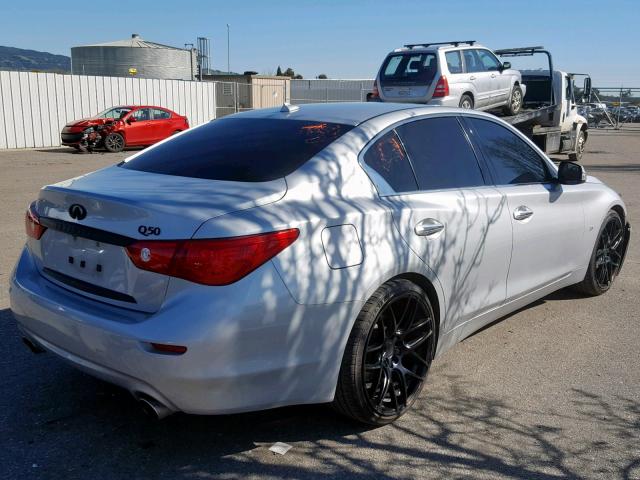 JN1BV7AP3EM687444 - 2014 INFINITI Q50 BASE SILVER photo 4