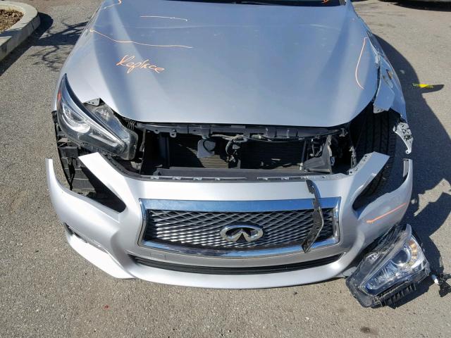 JN1BV7AP3EM687444 - 2014 INFINITI Q50 BASE SILVER photo 9