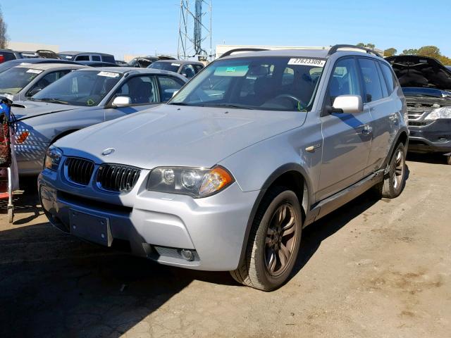 WBXPA93466WG89083 - 2006 BMW X3 3.0I SILVER photo 2