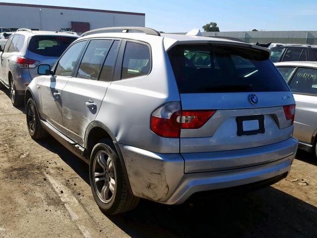 WBXPA93466WG89083 - 2006 BMW X3 3.0I SILVER photo 3