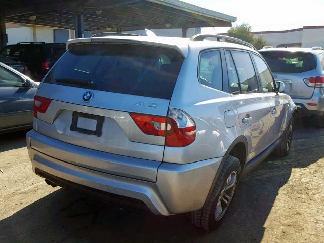 WBXPA93466WG89083 - 2006 BMW X3 3.0I SILVER photo 4