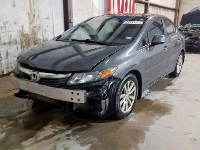 2HGFB2F91CH316613 - 2012 HONDA CIVIC EXL GRAY photo 2