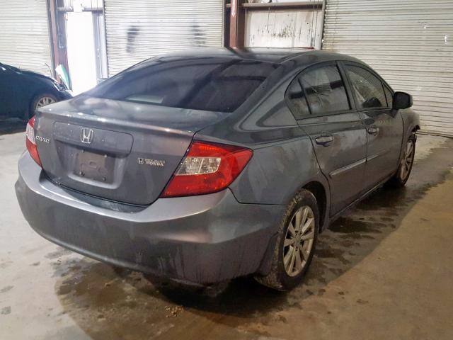 2HGFB2F91CH316613 - 2012 HONDA CIVIC EXL GRAY photo 4