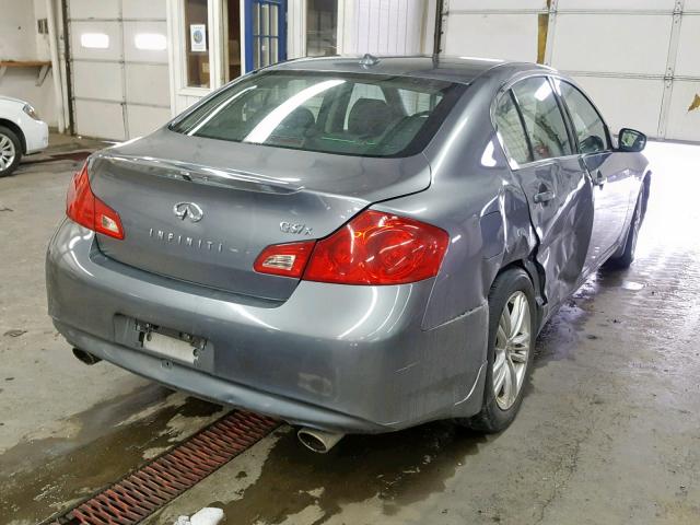 JN1CV6AR9AM452329 - 2010 INFINITI G37 GRAY photo 4