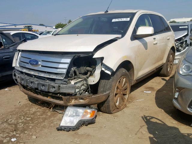 2FMDK38C58BA95656 - 2008 FORD EDGE SEL WHITE photo 2