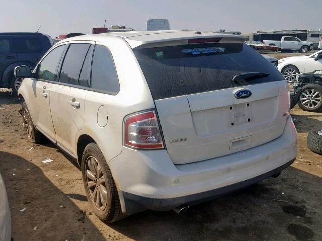 2FMDK38C58BA95656 - 2008 FORD EDGE SEL WHITE photo 3